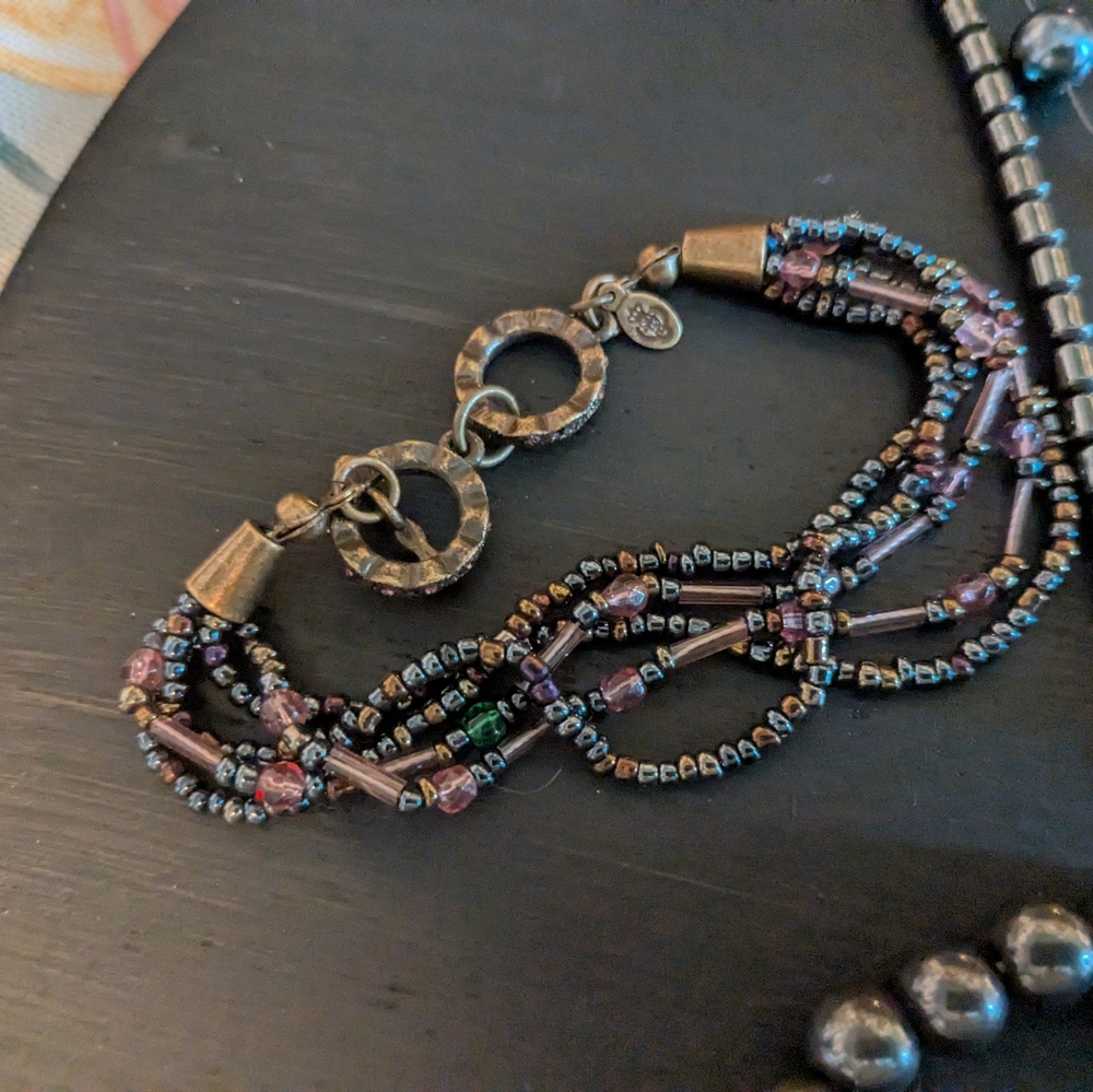 Hematite Bead Jewelry Set with Shark Pendant - Dark Gray - Picture 8 of 8
